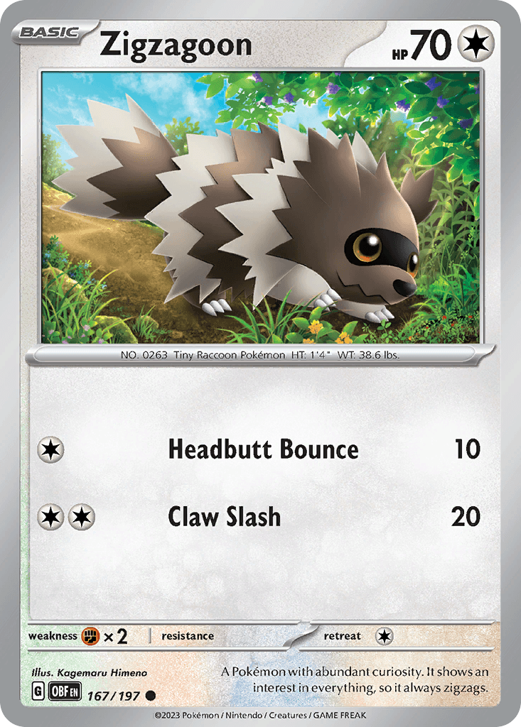Zigzagoon Obsidian Flames