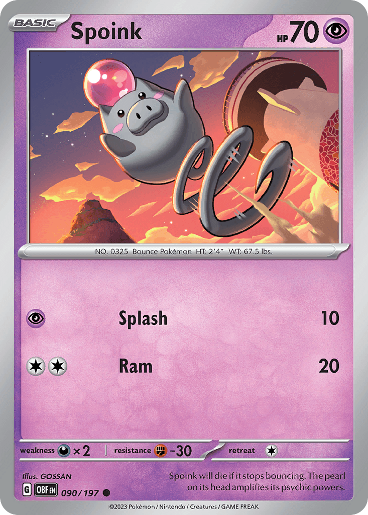 Spoink Obsidian Flames
