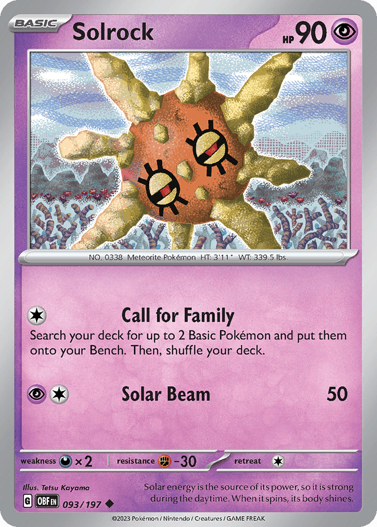 Solrock Obsidian Flames