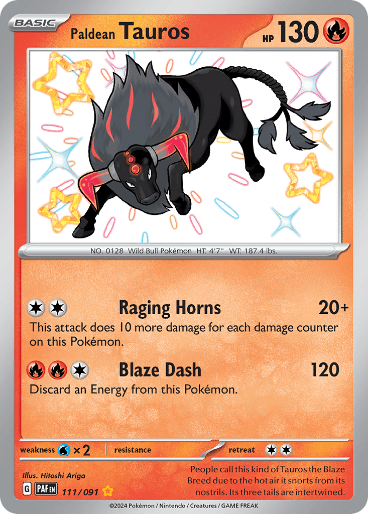 Paldean Tauros Paldean Fates