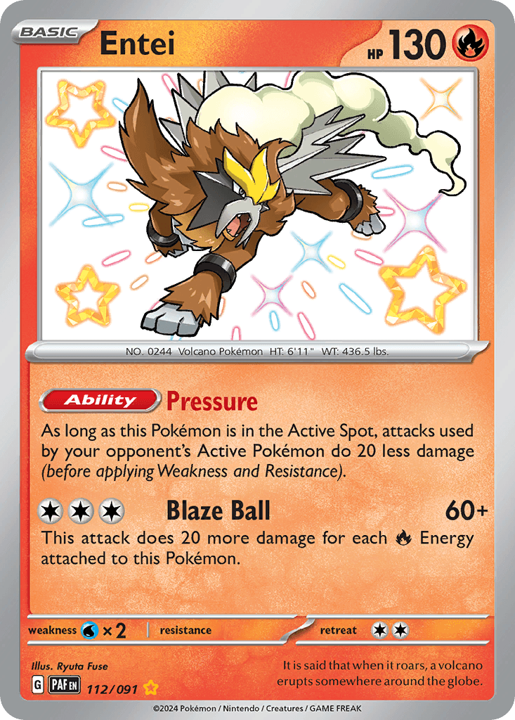 Entei Paldean Fates