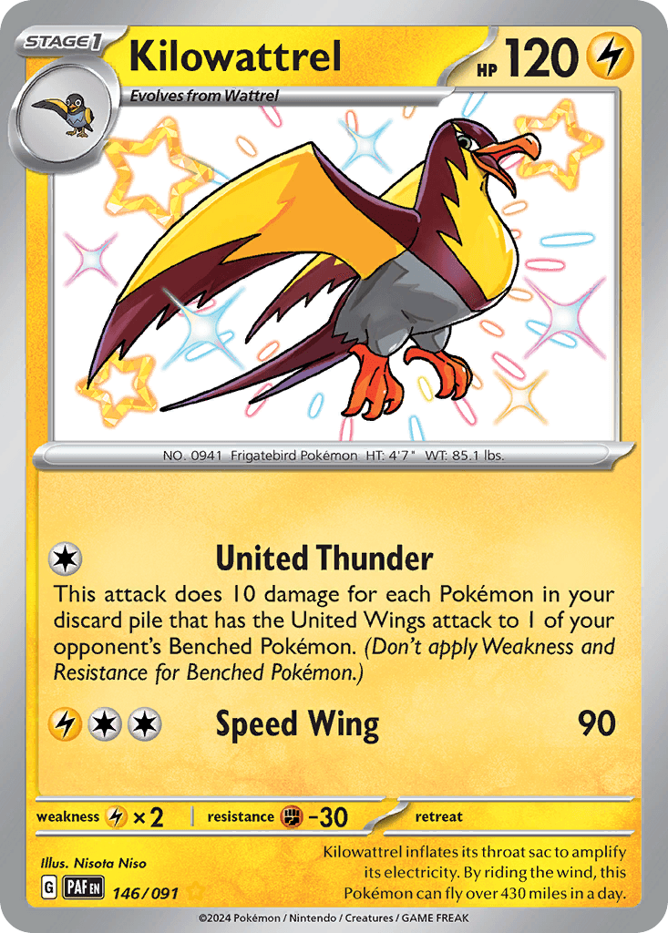 Kilowattrel Paldean Fates