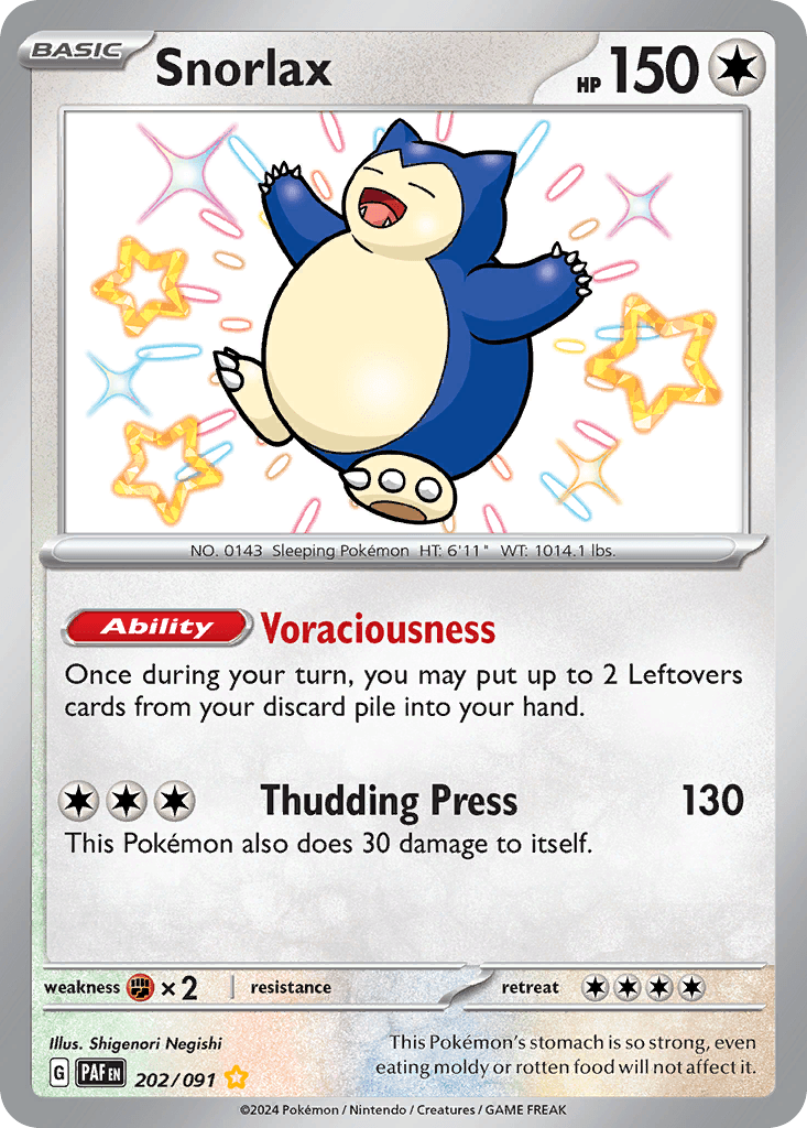 Snorlax Paldean Fates