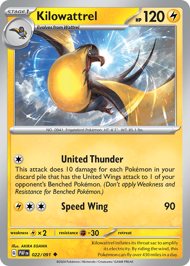 Kilowattrel Paldean Fates