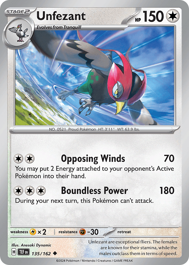 Unfezant Temporal Forces