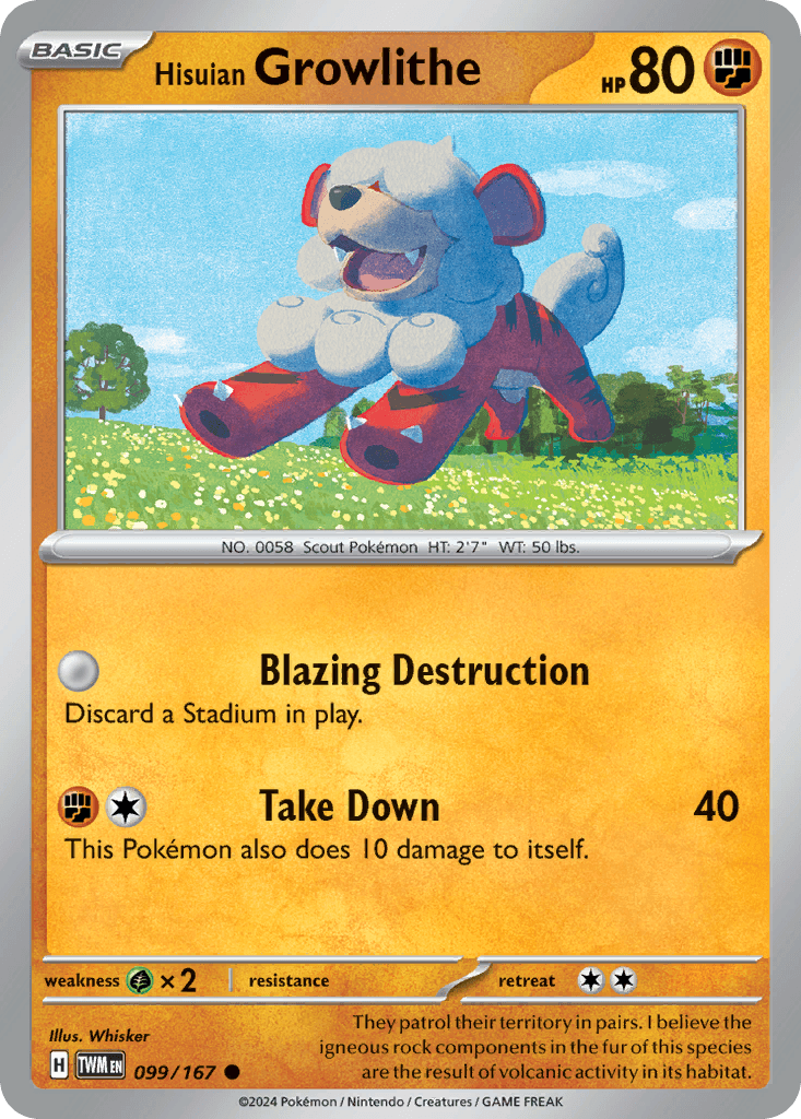 Hisuian Growlithe Twilight Masquerade