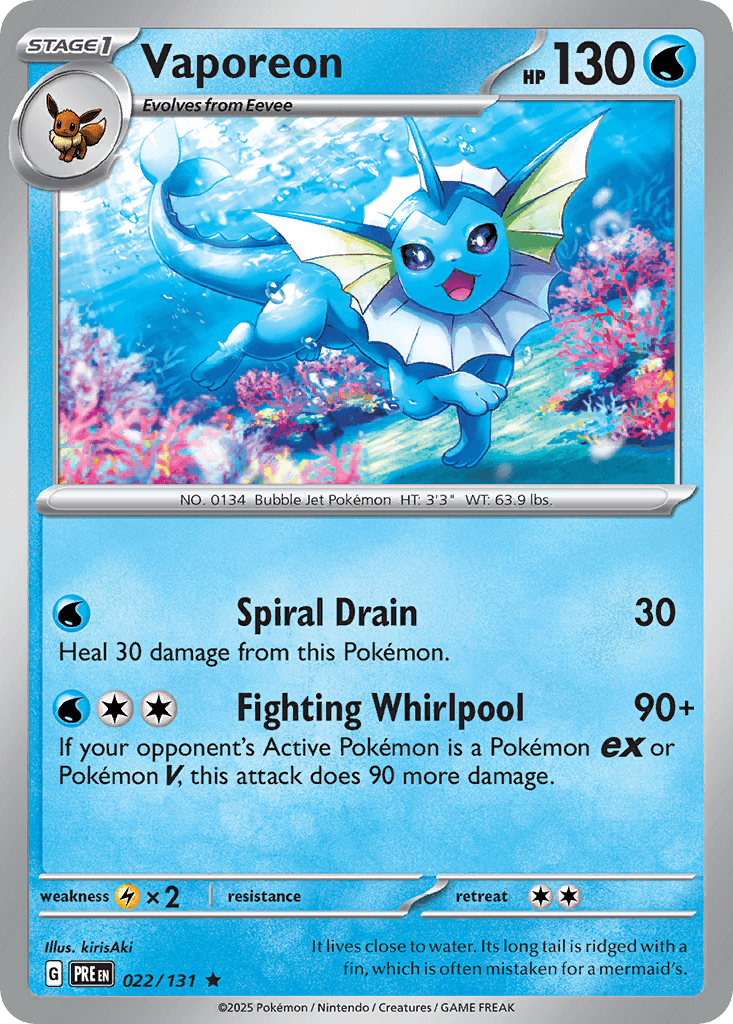 Vaporeon Prismatic Evolutions