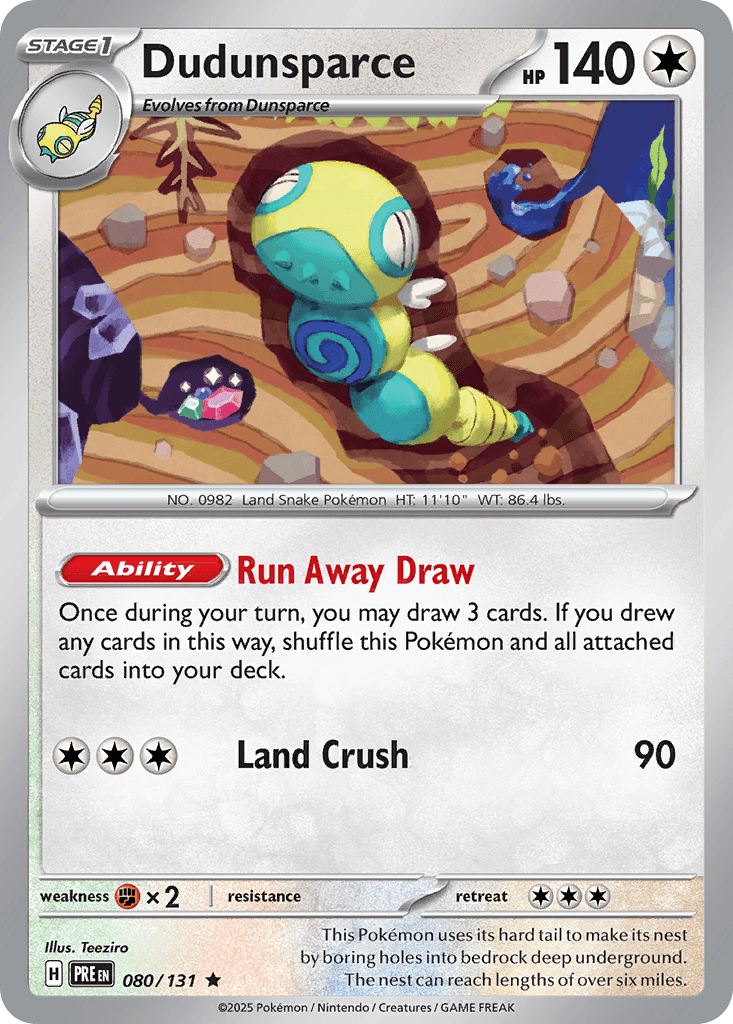 Dudunsparce Prismatic Evolutions