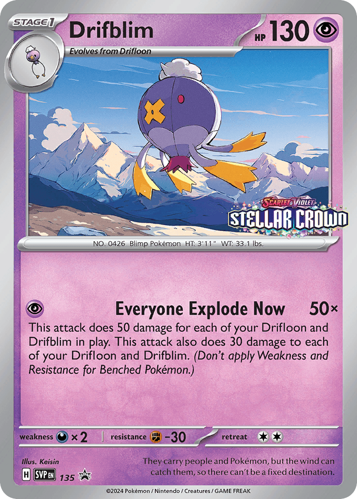 Drifblim Scarlet & Violet Black Star Promos