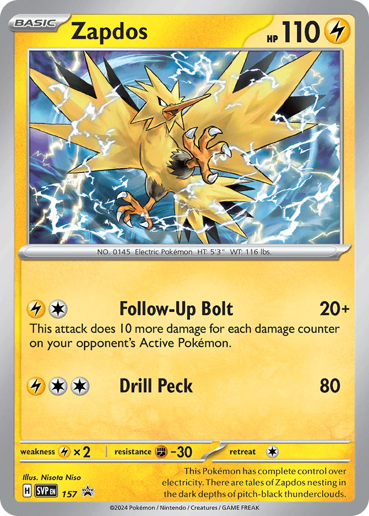 Zapdos Scarlet & Violet Black Star Promos