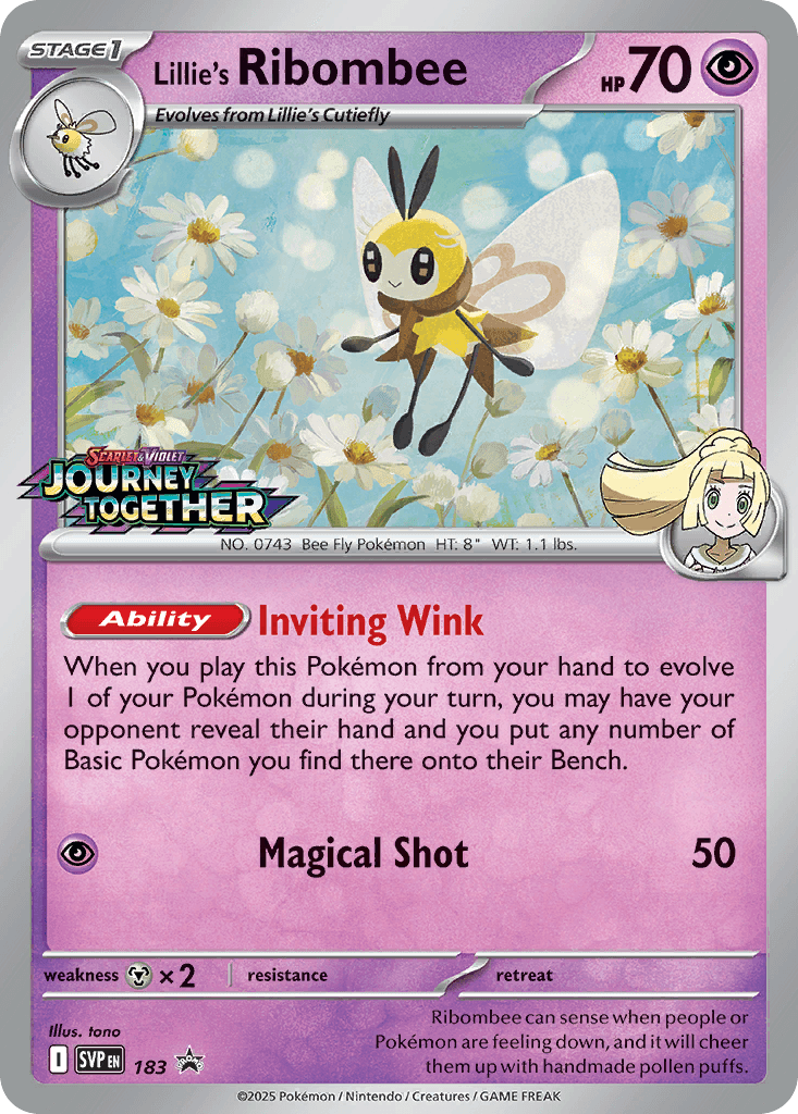 Lillie's Ribombee Scarlet & Violet Black Star Promos
