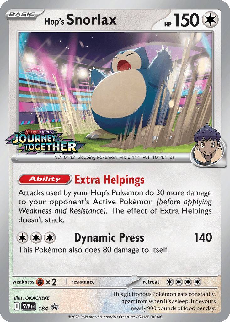 Hop's Snorlax Scarlet & Violet Black Star Promos