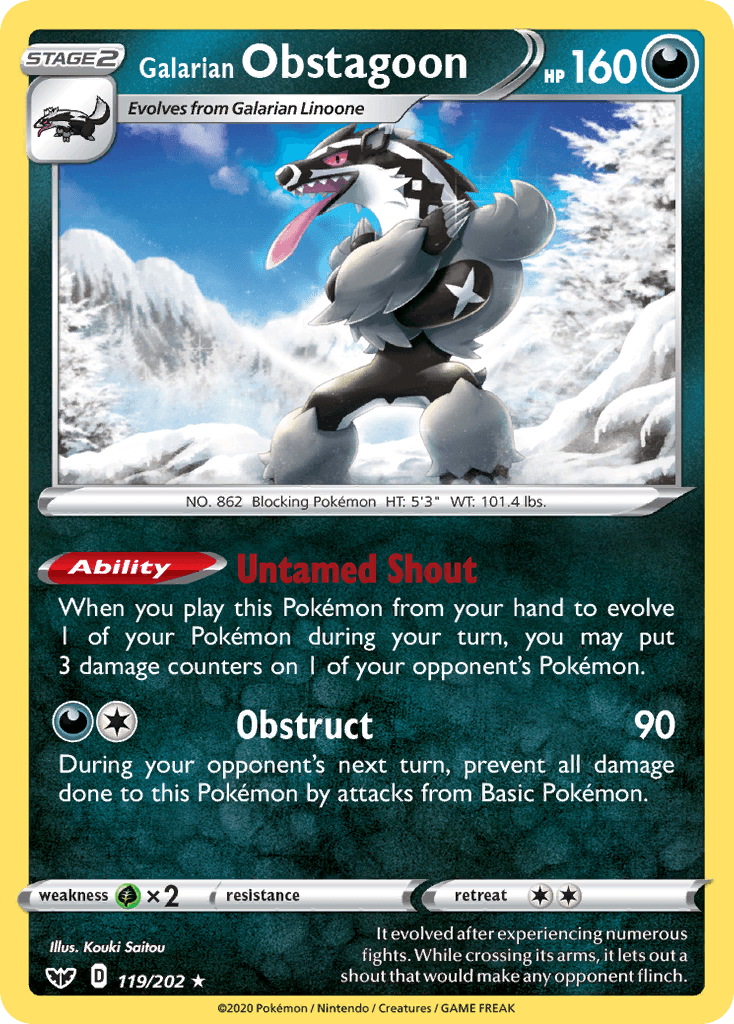 Galarian Obstagoon Sword & Shield