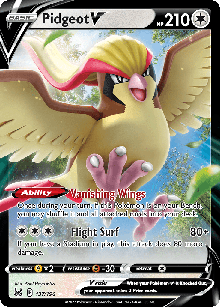 Pidgeot V Lost Origin