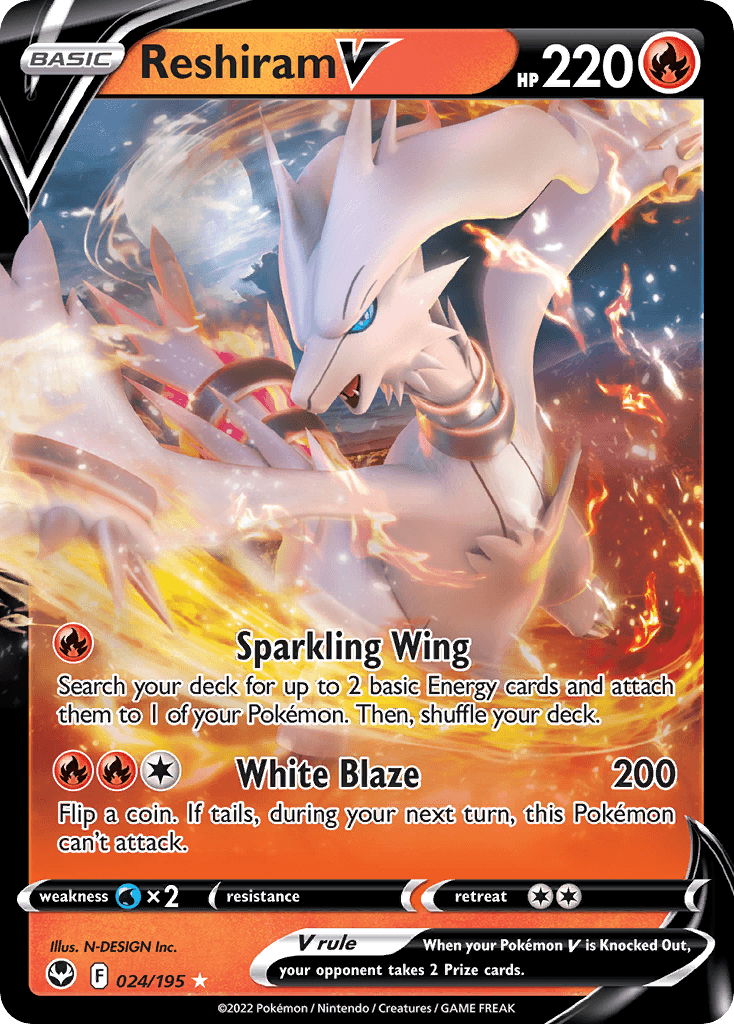 Reshiram V Silver Tempest