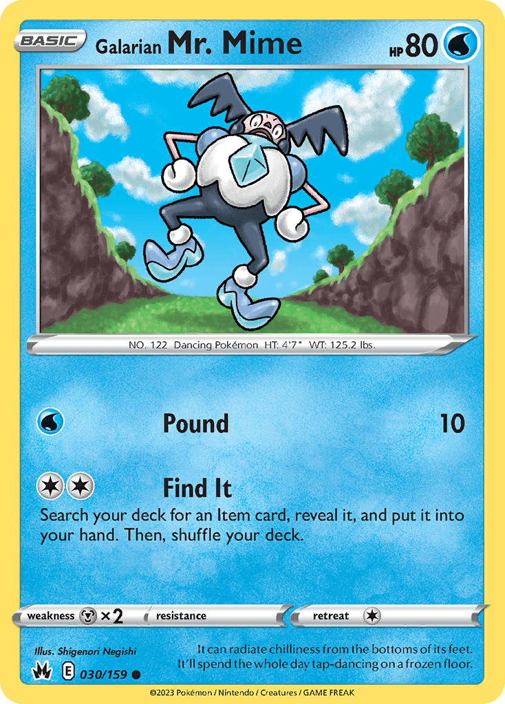 Galarian Mr. Mime Crown Zenith