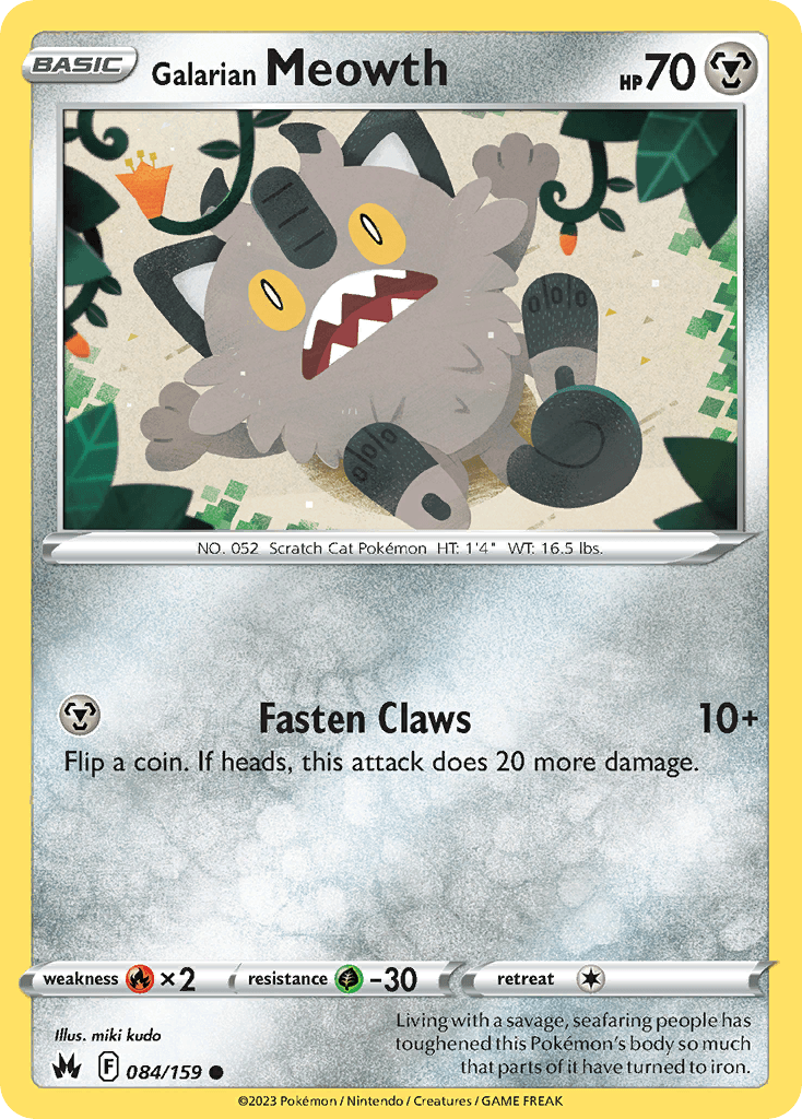 Galarian Meowth Crown Zenith