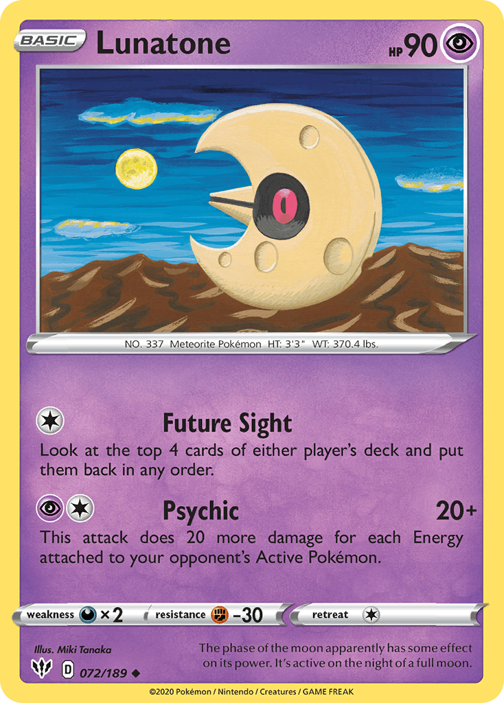 Lunatone Darkness Ablaze