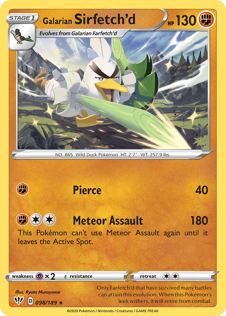 Galarian Sirfetch'd Darkness Ablaze