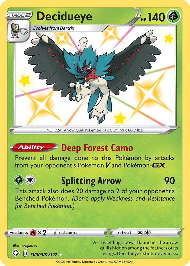 Decidueye Shining Fates Shiny Vault