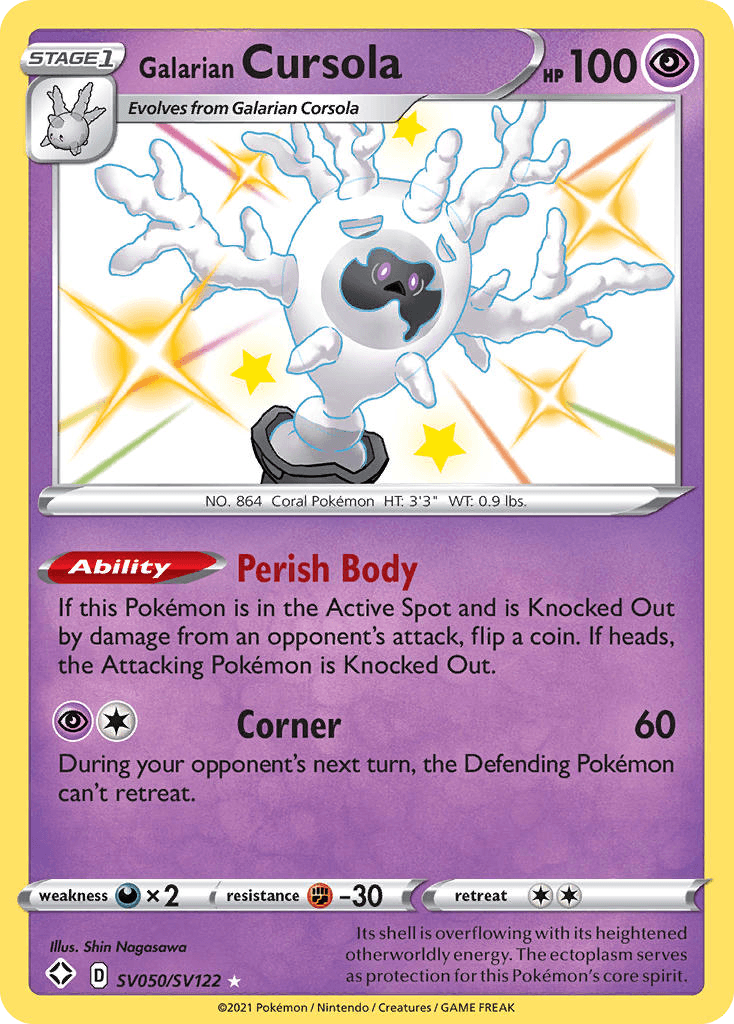 Galarian Cursola Shining Fates Shiny Vault