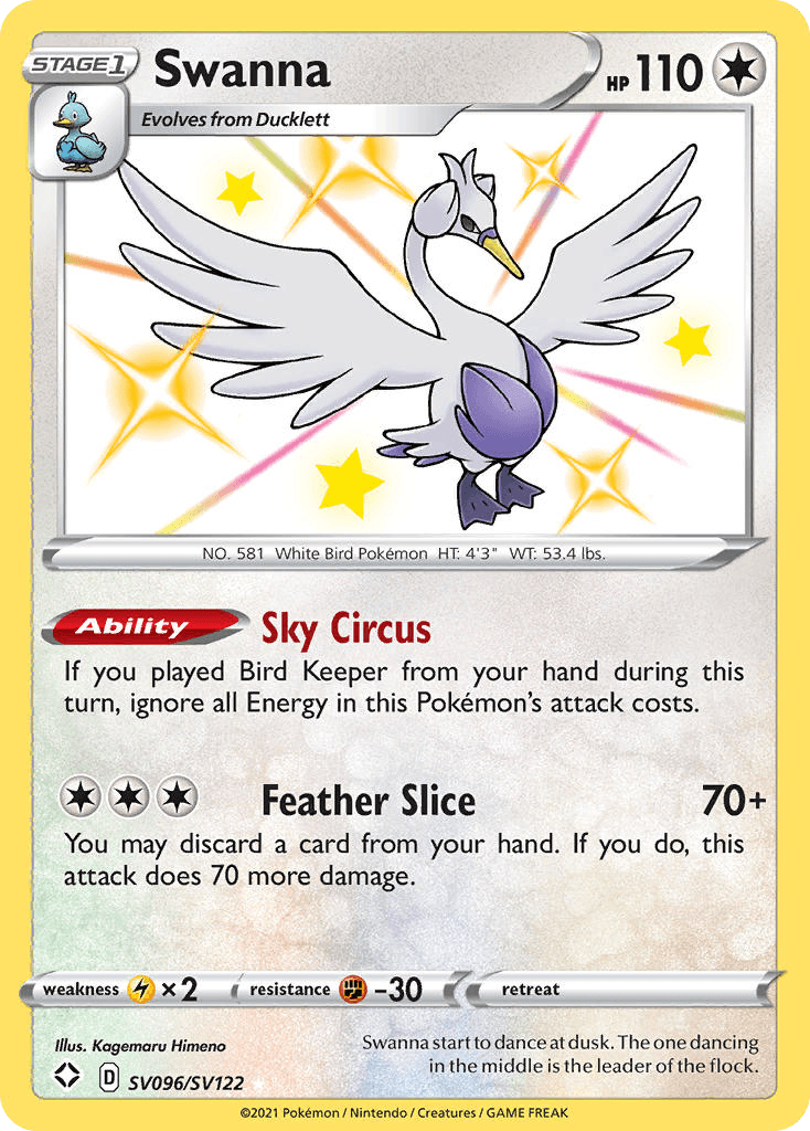 Swanna Shining Fates Shiny Vault