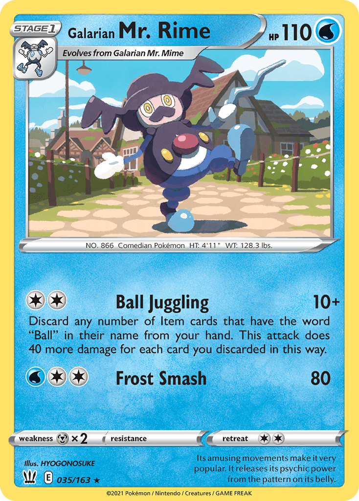 Galarian Mr. Rime Battle Styles