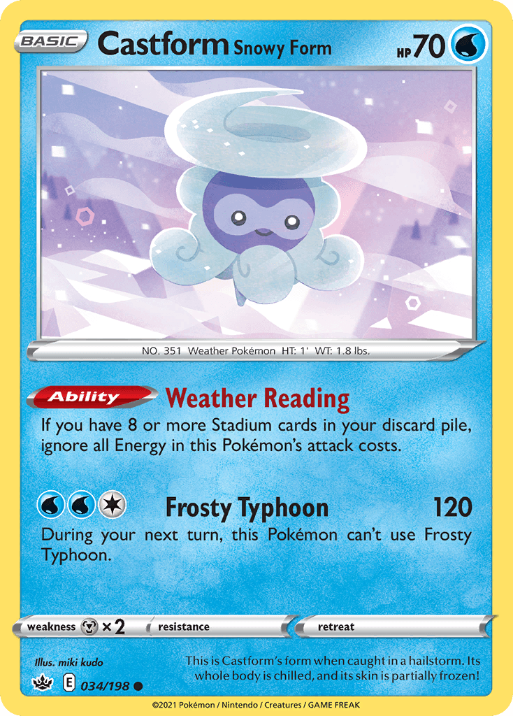 Castform Snowy Form Chilling Reign