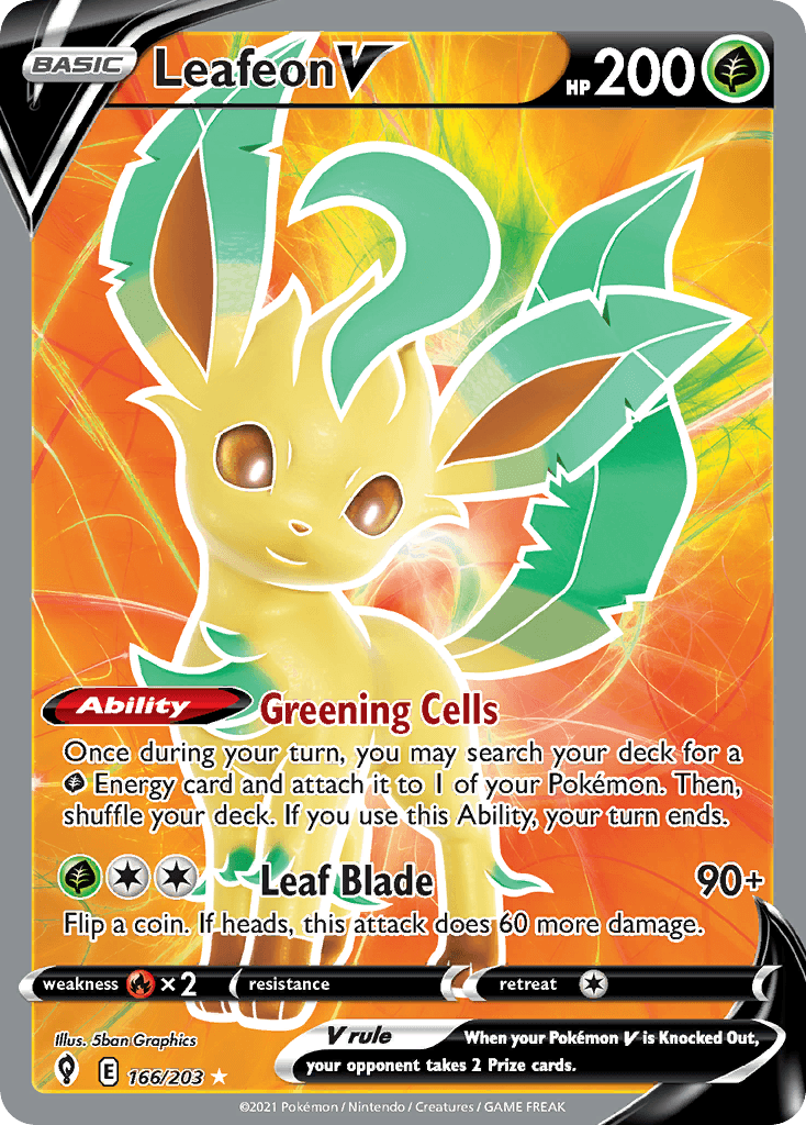 Leafeon V Evolving Skies
