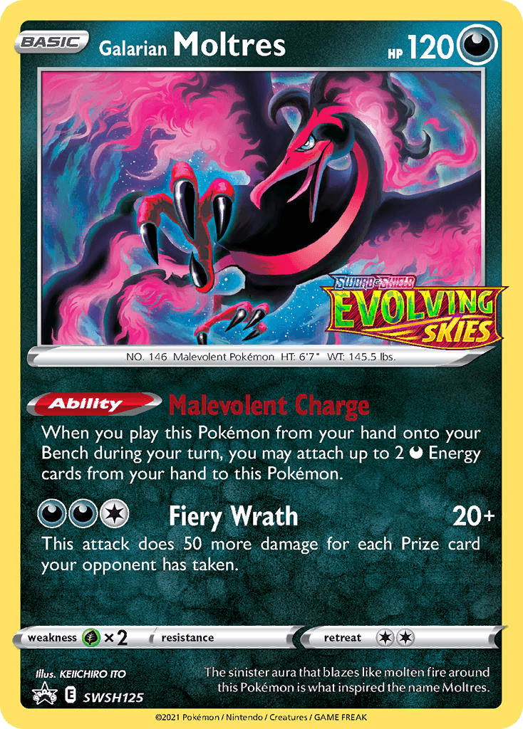 Galarian Moltres SWSH Black Star Promos