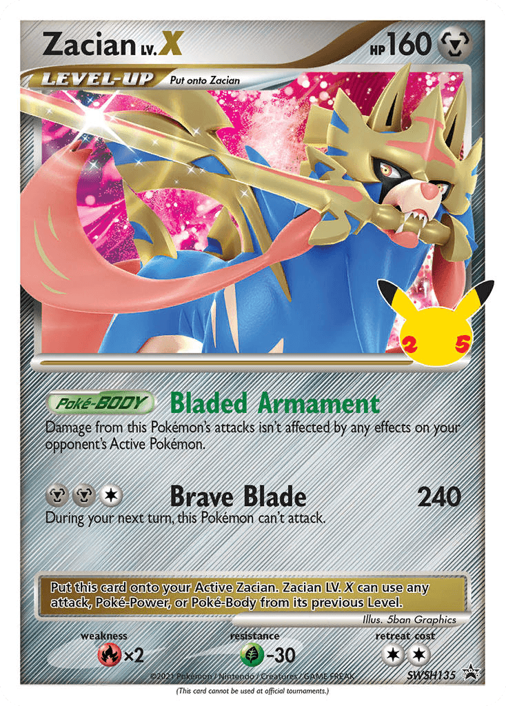 Zacian LV.X SWSH Black Star Promos