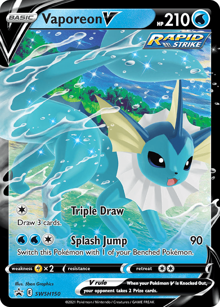 Vaporeon V SWSH Black Star Promos