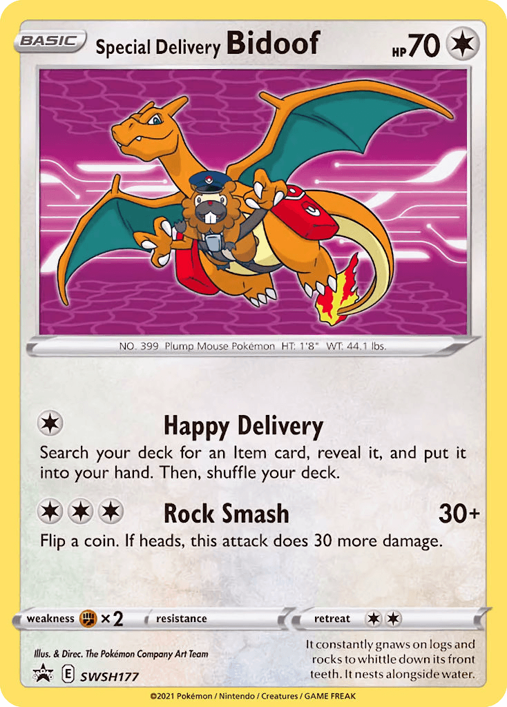 Special Delivery Bidoof SWSH Black Star Promos