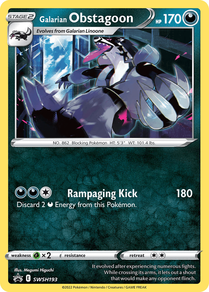 Galarian Obstagoon SWSH Black Star Promos