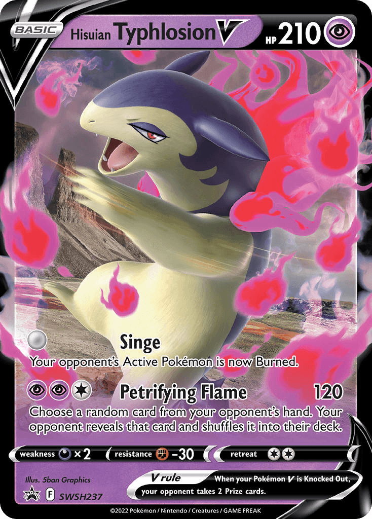 Hisuian Typhlosion V SWSH Black Star Promos