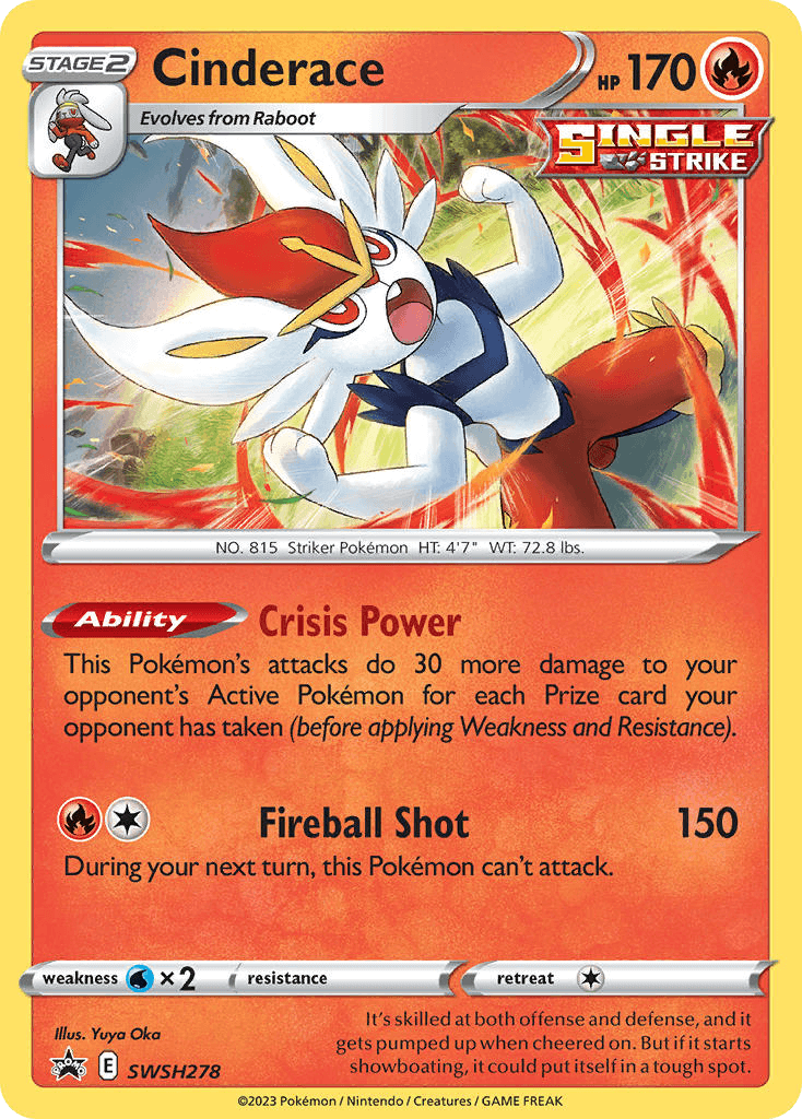 Cinderace SWSH Black Star Promos