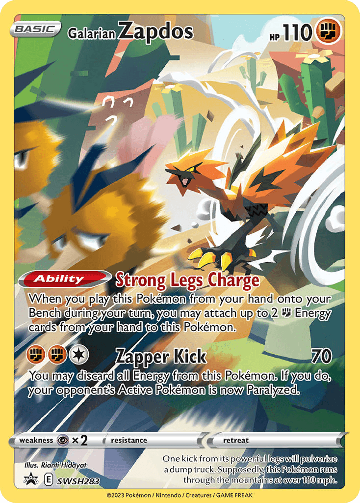 Galarian Zapdos SWSH Black Star Promos