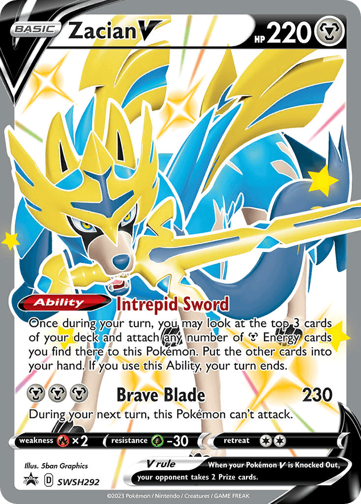Zacian V SWSH Black Star Promos