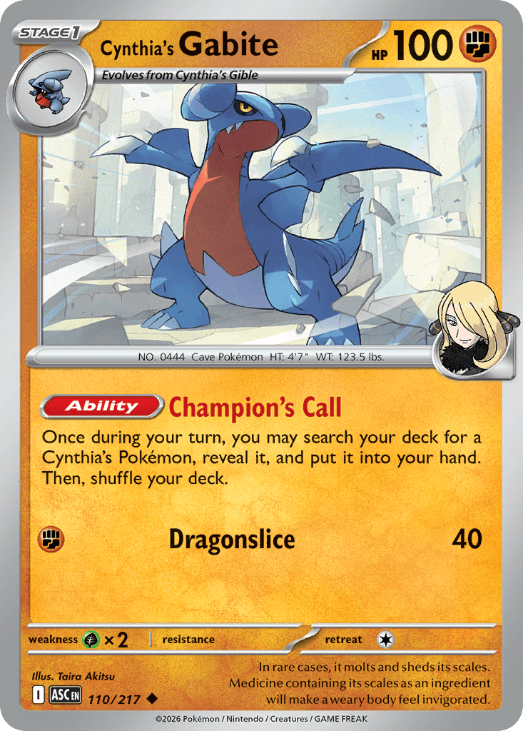 Cynthia's Gabite Ascended Heroes