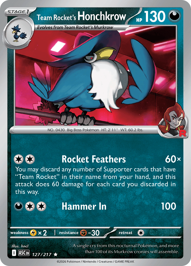 Team Rocket's Honchkrow Ascended Heroes