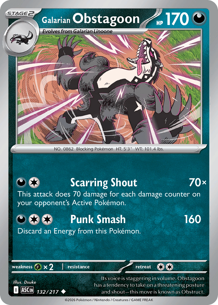 Galarian Obstagoon Ascended Heroes