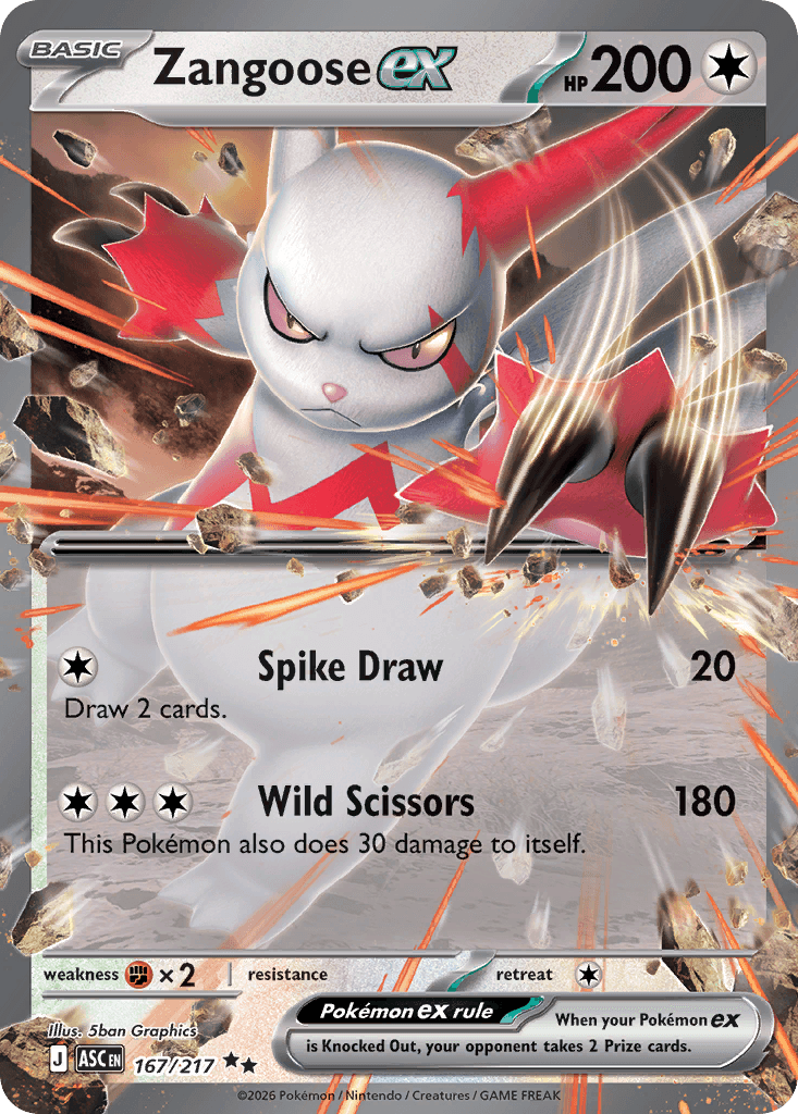 Zangoose ex Ascended Heroes