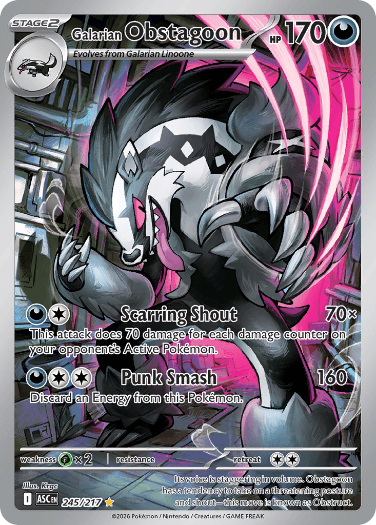 Galarian Obstagoon Ascended Heroes