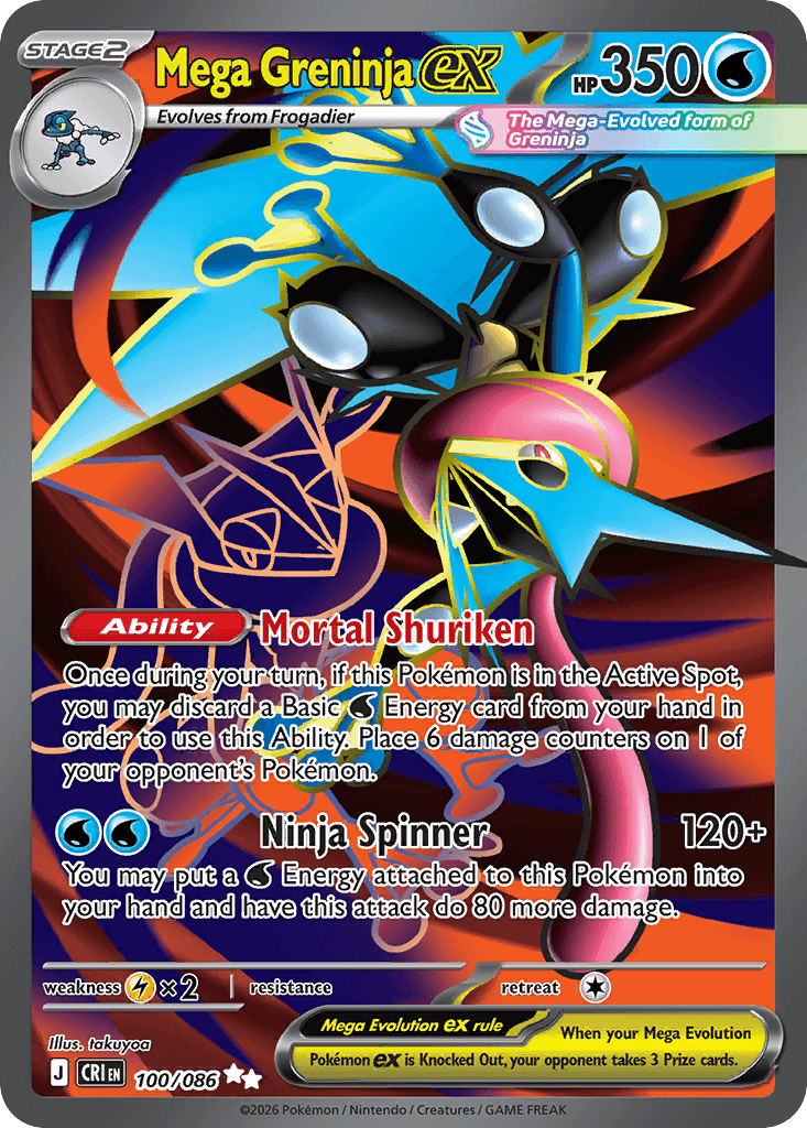 Mega Greninja ex Chaos Rising