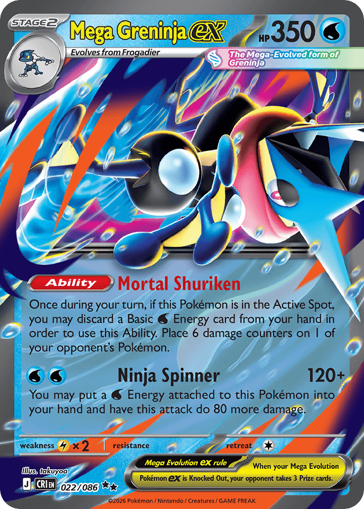 Mega Greninja ex Chaos Rising