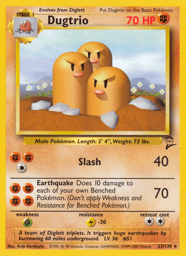 Dugtrio Base Set 2