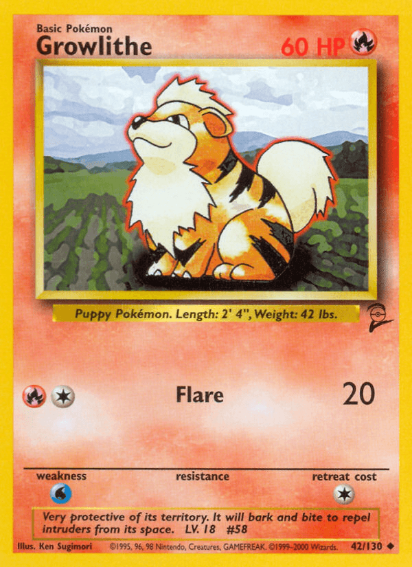 Growlithe Base Set 2