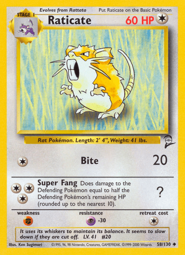 Raticate Base Set 2