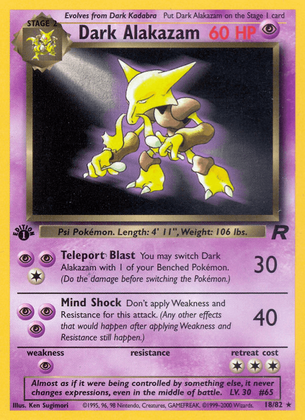 Dark Alakazam Team Rocket