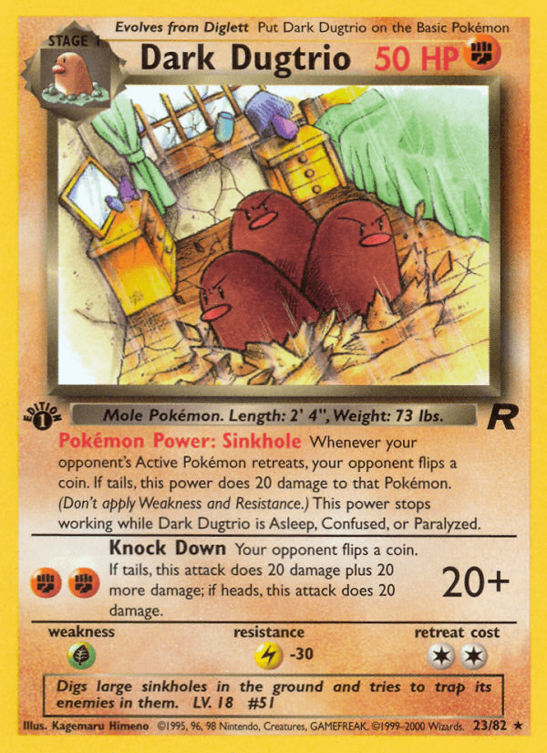 Dark Dugtrio Team Rocket